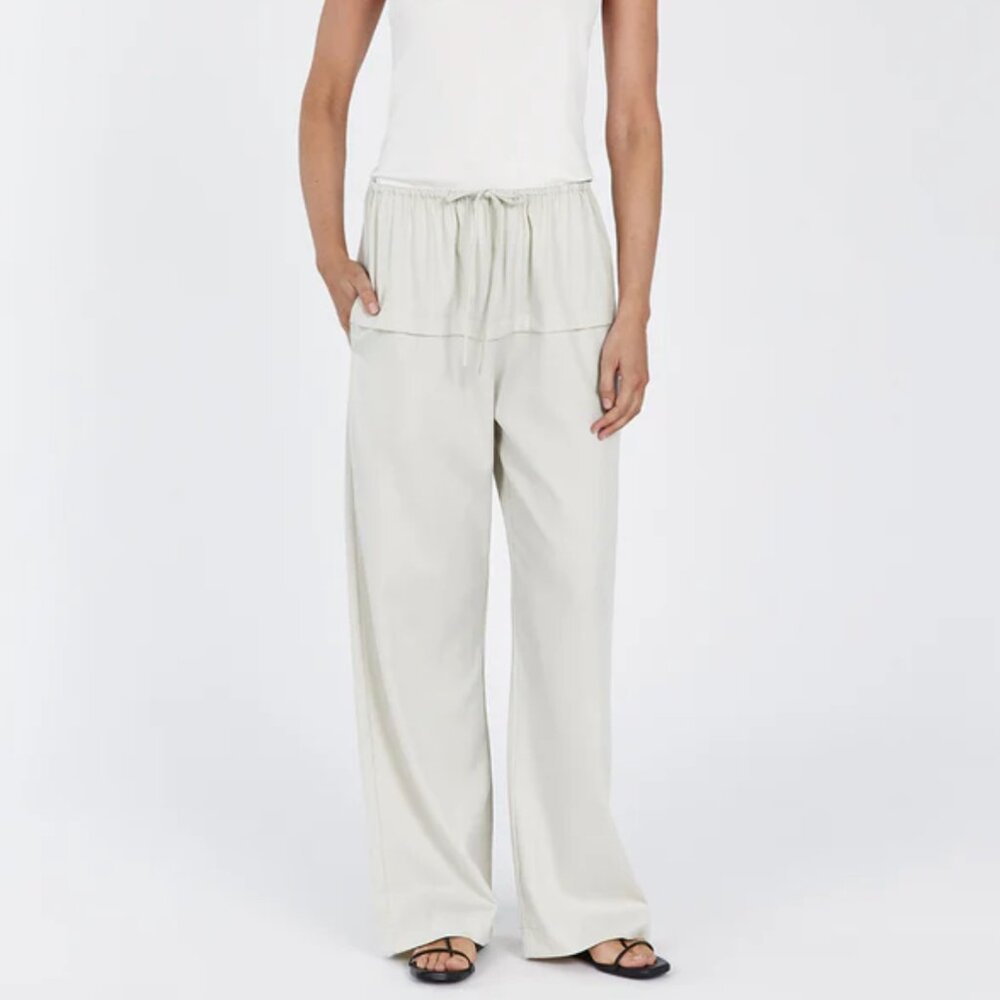 DISSH Sabrina Oat High Waist Flowy Pant with Drawstring NWT